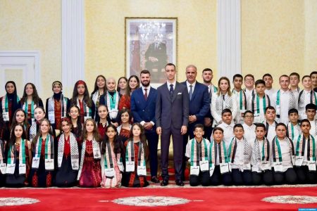 صاحب السمو الملكي ولي العهد الأمير مولاي الحسن يستقبل الأطفال المقدسيين